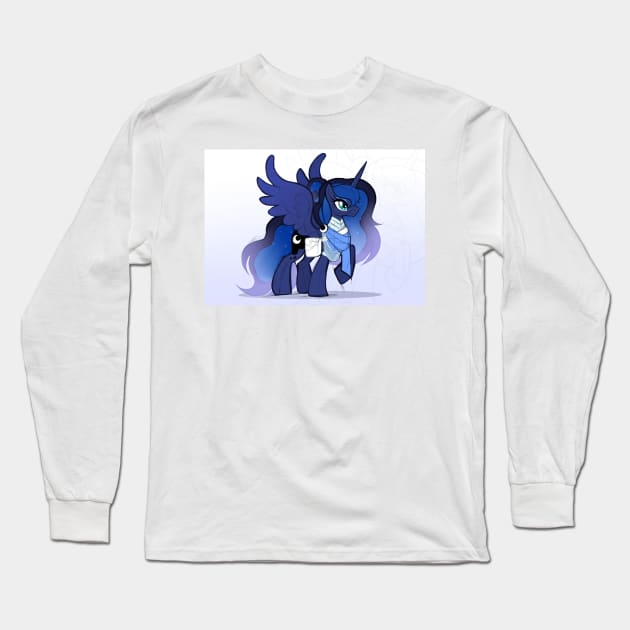 Retired Princess Luna Long Sleeve T-Shirt by Marie Oliver